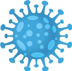 virus du covid-19 bleu