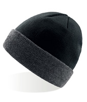 Bonnet noir avec marquage logo flex